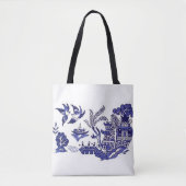 Blaue u. weiße China-blauer Weide-Entwurf Tasche (Vorderseite)