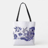 Blaue u. weiße China-blauer Weide-Entwurf Tasche (Rückseite)