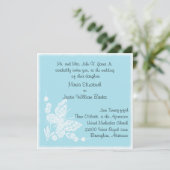 Blaue u. weiße einladung (Stehend Vorderseite)