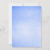 Blaue Überraschung Einladung zum Geburtstag - Gold (Rückseite)