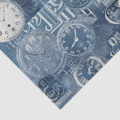 Blaue Uhren Seidenpapier (Ausschnitt)