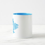 Blaue Ukrainische Karte mit Inschrift Ukraine Tasse (Zentrum)