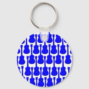Blaue Ukulelen Schlüsselanhänger
