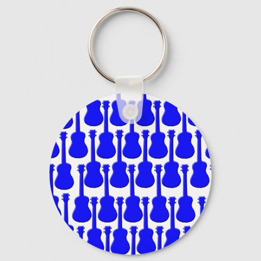 Blaue Ukulelen Schlüsselanhänger (Vorderseite)