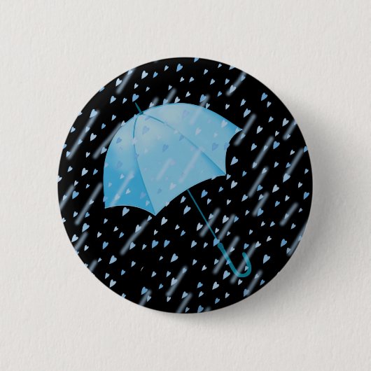 BLAUE UMBRELLA DUSCHEN AUS LIEBE VON SHARON SHARPE BUTTON (Vorderseite)