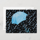 BLAUE UMBRELLA DUSCHEN AUS LIEBE VON SHARON SHARPE POSTKARTE (Vorne/Hinten)