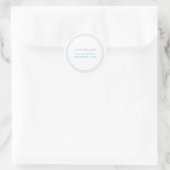 Blaue umhüllte runde Save the Date Aufkleber (Tasche)