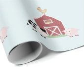 Blaue Umhüllungspapier für Landtiere und Baumuster Geschenkpapier (Rolleneckpunkt)