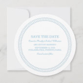 Blaue Umrandung Save the Date einladen Einladung (Vorderseite)