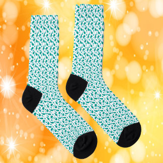 Blaue und aqua-blaue florale Paisley-Muster auf We Socken
