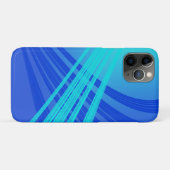 Blaue und Aquamarine Abstrakte Linien Case-Mate iPhone Hülle (Rückseite (Horizontal))