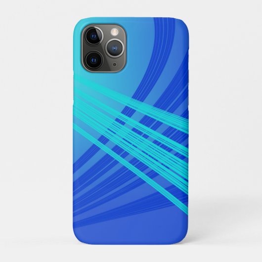 Blaue und Aquamarine Abstrakte Linien Case-Mate iPhone Hülle (Rückseite)