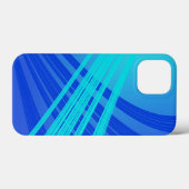 Blaue und Aquamarine Abstrakte Linien Case-Mate iPhone Hülle (Rückseite (Horizontal))