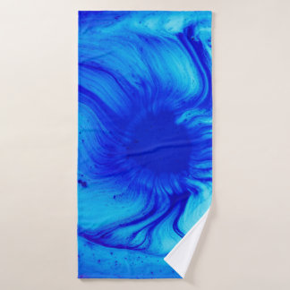Blaue und aquamarine abstrakte Malerei Badehandtuch