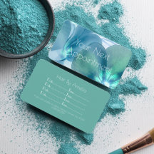 Blaue und Aquamarine Blumenkarte