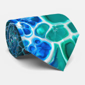 Blaue und Aquamarine Mosaiksteine aus Glas Krawatte (Gerollt)