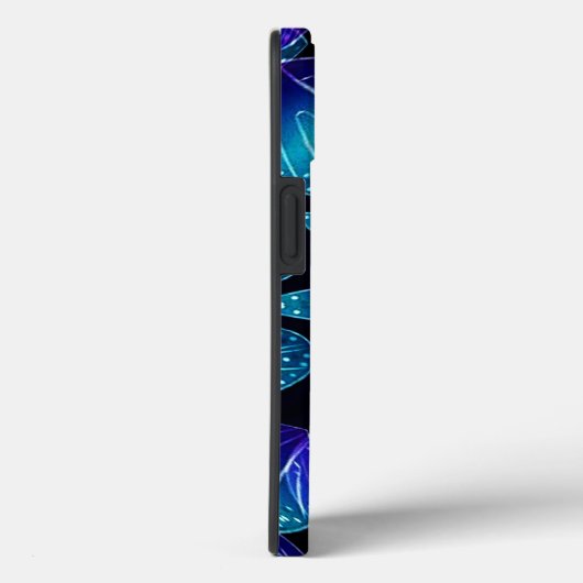 Blaue und Aquamarine Petals Mandala Case-Mate iPhone Hülle (Rückseite / Rechts)