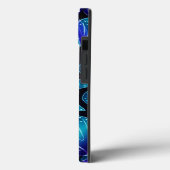 Blaue und Aquamarine Petals Mandala Case-Mate iPhone Hülle (Rückseite / Links)