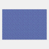 Blaue und Aquamarine Punkte Gemustert Geschenkpapier Set (Vorderseite 3)