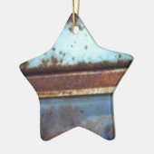 Blaue und aquamarine rostige LKW nah-up Keramik Ornament (Links)
