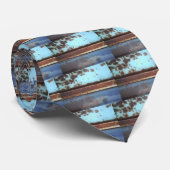 Blaue und aquamarine rostige LKW nah-up Krawatte (Gerollt)