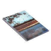 Blaue und aquamarine rostige LKW nah-up Notizblock (Rechte Seite)