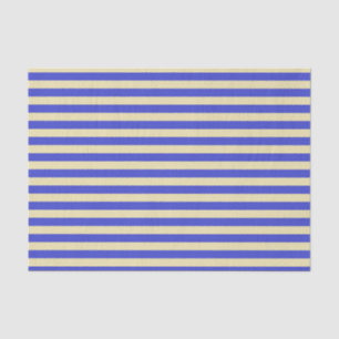 Blaue und beige Streifen Seidenpapier