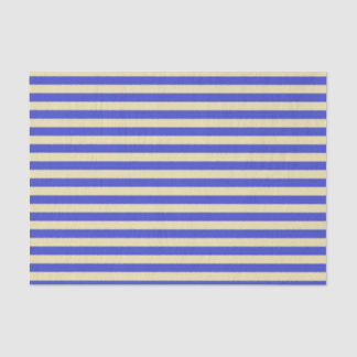 Blaue und beige Streifen Seidenpapier