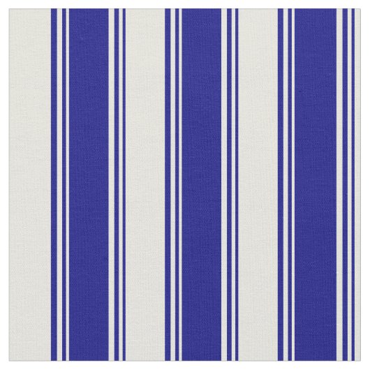 Blaue und beige Streifen Stoff (Nahaufnahme)