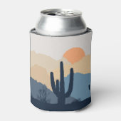 Blaue und beige Wüste Dosenkühler (Kanne Vorderseite)