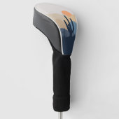 Blaue und beige Wüste Golf Headcover (angewinkelt)