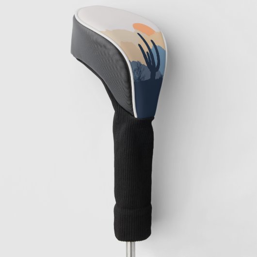 Blaue und beige Wüste Golf Headcover (angewinkelt)