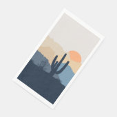 Blaue und beige Wüste Serviette (Ecke)