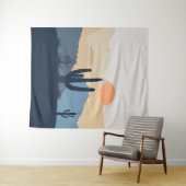 Blaue und beige Wüste Wandteppich (Beispiel (Horizontal))
