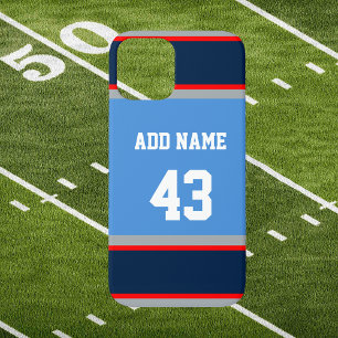 Blaue und blaue Sportstreifen Case-Mate iPhone Hülle