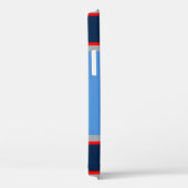 Blaue und blaue Sportstreifen Case-Mate iPhone Hülle (Rückseite / Rechts)