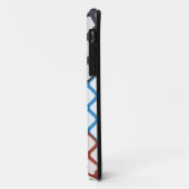 Blaue und braune DiamantRaute Case-Mate iPhone Hülle (Hinten/Links)