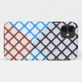 Blaue und braune DiamantRaute Case-Mate iPhone Hülle (Rückseite (Horizontal))