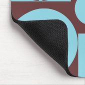 Blaue und braune Friedenspunkte Mousepad (Ecke)