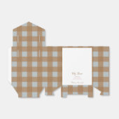 Blaue und braune Gingham-Dusch-Dankeschön-Geschenk Geschenkschachtel (Ungefaltet)