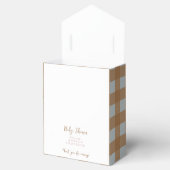 Blaue und braune Gingham-Dusch-Dankeschön-Geschenk Geschenkschachtel (Geöffnet)
