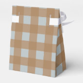 Blaue und braune Gingham-Dusch-Dankeschön-Geschenk Geschenkschachtel (Rückseite)