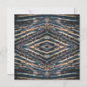 Blaue und braune Holzbalken Foto Perspektive Muste Karte