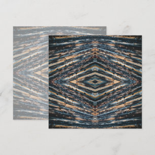 Blaue und braune Holzbalken Foto Perspektive Muste Karte