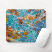 Blaue und braune Imitate Marmorsteinmuster Mousepad (Mit Mouse)