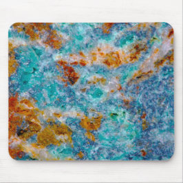 Blaue und braune Imitate Marmorsteinmuster Mousepad