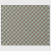 Blaue und braune karierte Struktur Geschenkpapier (Flach)