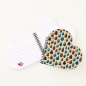 Blaue und braune Pinecone Wintermuster Notizblock (Innenseite)