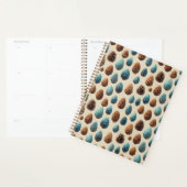 Blaue und braune Pinecone Wintermuster Planer (Anzeige)