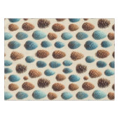 Blaue und braune Pinecone Wintermuster Tischdecke (Vorderseite (Horizontal))